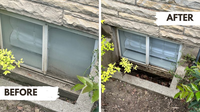 Professional mineral deposit removal results on glass